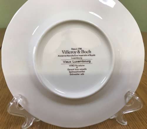 VILLEROY & BOCH=VIEUX LUXEMBOURG PATTERN=SIDE/CAKE PLATE=MADE IN LUXEMBOURG=GERMANY=BLUE and WHITE!!