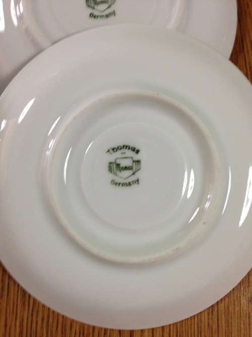 THOMAS=GERMANY=DEMITASSE=EXPRESSO=COFFEE=6 CUPS + 6 SAUCERS=FLOWERS=ROSES=STUNNING FINE PORCELAIN!!!