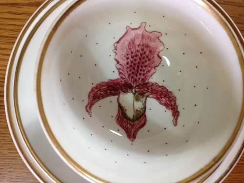 Susie Cooper Tiger Lily Trio Footed Tea Cup Flower Orchid Post-1950
