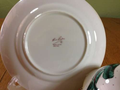 Susie Cooper Tiger Lily Trio Footed Tea Cup Flower Orchid Post-1950