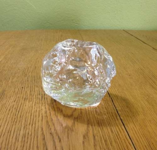 KOSTA BODA=Sweden=Crystal SNOWBALL Votive=Tea Light Candle Holder=STUNNING ITEM!!!!