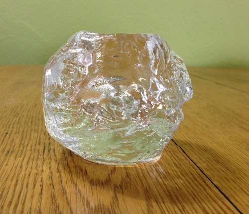 KOSTA BODA=Sweden=Crystal SNOWBALL Votive=Tea Light Candle Holder=STUNNING ITEM!!!!