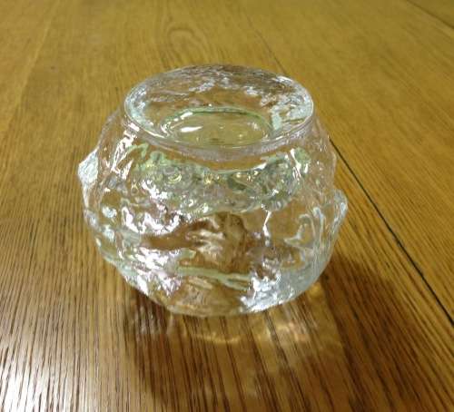 KOSTA BODA=Sweden=Crystal SNOWBALL Votive=Tea Light Candle Holder=STUNNING ITEM!!!!