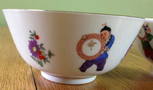 ORIENTAL PORCELAIN CHINESE x 2 TAIWANESE x 1 RICE BOWLS. 3 in TOTAL.