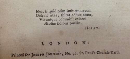 ESSAYS ON SONG WRITING Attributed to JOHN AIKIN 1st Edition 1772 with a collection of English Songs.