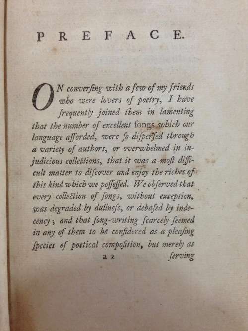 ESSAYS ON SONG WRITING Attributed to JOHN AIKIN 1st Edition 1772 with a collection of English Songs.