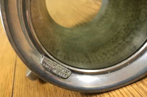 SERANCO PEWTER=LEAD FREE=TANKARDS x 2=BEER MUGS=HAMMERED PATTERN=BLANK SQUARE to ENGRAVE MESSAGE!!!!