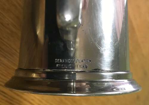 SERANCO PEWTER=LEAD FREE=TANKARD x 1=BEER MUG=SMOOTH FINNISH=ENGRAVE A MESSAGE!!!!