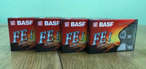 BASF=BLANK CASSETTE TAPES x 4=FE I Ferro Extra=Position Normal=BRAND NEW=SEALED.