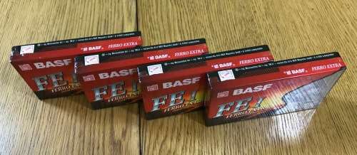 BASF=BLANK CASSETTE TAPES x 4=FE I Ferro Extra=Position Normal=BRAND NEW=SEALED.