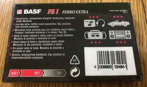 BASF=BLANK CASSETTE TAPES x 4=FE I Ferro Extra=Position Normal=BRAND NEW=SEALED.