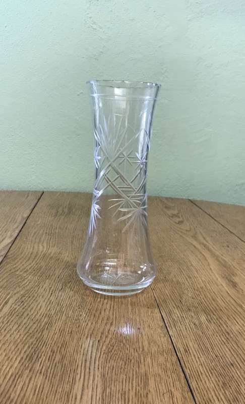 CUT-GLASS VASE.