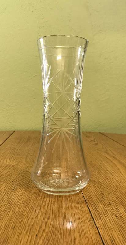 CUT-GLASS VASE.