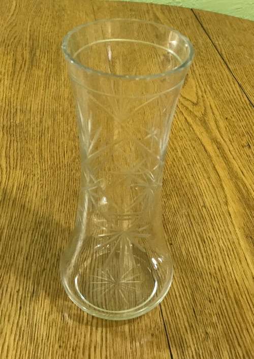 CUT-GLASS VASE.