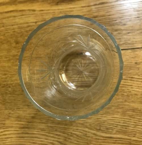 CUT-GLASS VASE.
