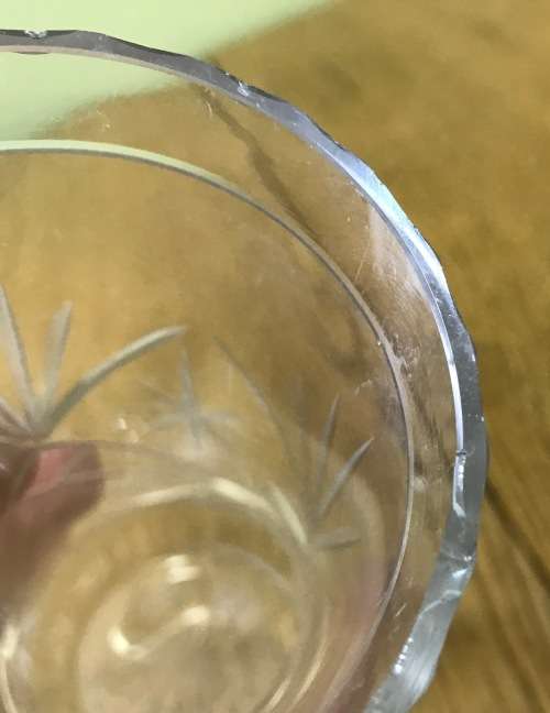 CUT-GLASS VASE.
