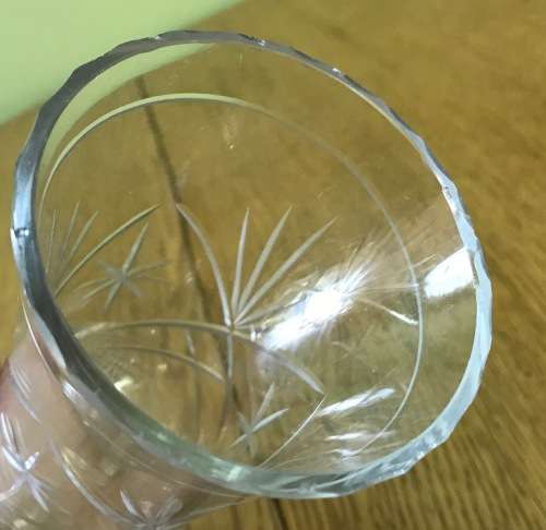 CUT-GLASS VASE.