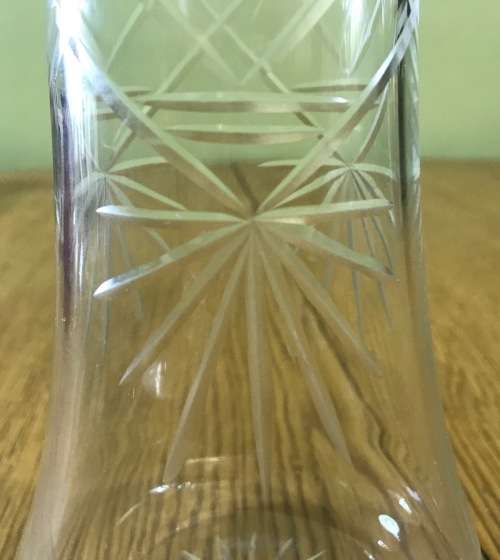 CUT-GLASS VASE.