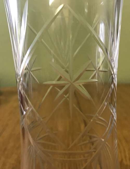 CUT-GLASS VASE.