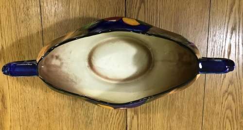 TUNSTALL HOLLINSHEAD and KIRKHAM H + K PORCELAIN GONDOLA AUTUMN PATTERN 4899 VASE FRUIT BOWL 1939.