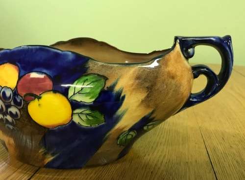 TUNSTALL HOLLINSHEAD and KIRKHAM H + K PORCELAIN GONDOLA AUTUMN PATTERN 4899 VASE FRUIT BOWL 1939.
