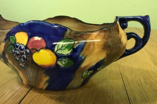 TUNSTALL HOLLINSHEAD and KIRKHAM H + K PORCELAIN GONDOLA AUTUMN PATTERN 4899 VASE FRUIT BOWL 1939.