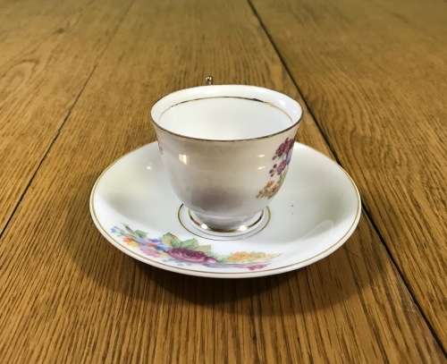 DEMITASSE=ROSES=DAISIES=MORNING GLORY=Chrysanthemum=EXPRESSO=COFFEE=CUP=SAUCER=FLOWER=GERMANY=S.K.=c