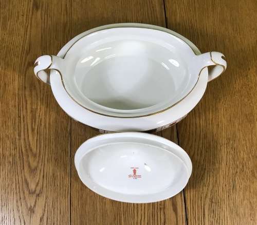 ROYAL CROWN DERBY DERBY BORDER PAIR of LIDDED VEGETABLE SERVING BOWLS TUREENS 1964 A1253 MAGNIFICENT