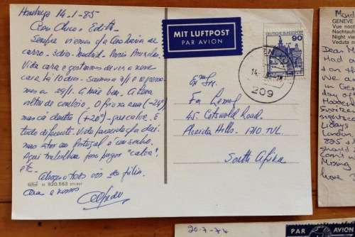 POSTCARDS x 3 POST CARDS GERMANY HAMBURG KOLM RHEIN SWITZERLAND GENEVE 1974 1977 1985.