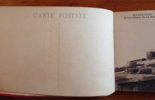 POSTCARD BOOKLET POST CARD FRANCE MARSEILLES 12 BLACK and WHITE CARDS PALACES TRAMS NOTRE-DAME CARS