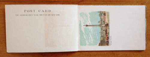 POSTCARD part BOOKLET POST CARD 4 CARD LONDON BRIDGE TRAFALGAR SQUARE CHEAPSIDE HOUSES of PARLIAMENT