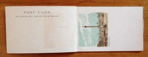 POSTCARD part BOOKLET POST CARD 4 CARD LONDON BRIDGE TRAFALGAR SQUARE CHEAPSIDE HOUSES of PARLIAMENT