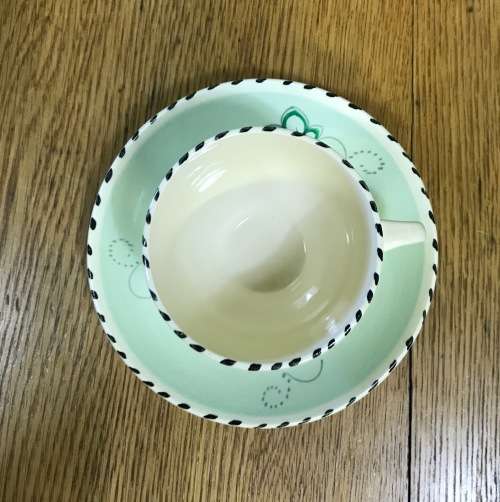 DEMITASSE Cup & Saucer BALMORAL BURLEIGHWARE BURGESS + LEIGH BURSLEM ENGLAND COFFEE DUO EXPRESSO.
