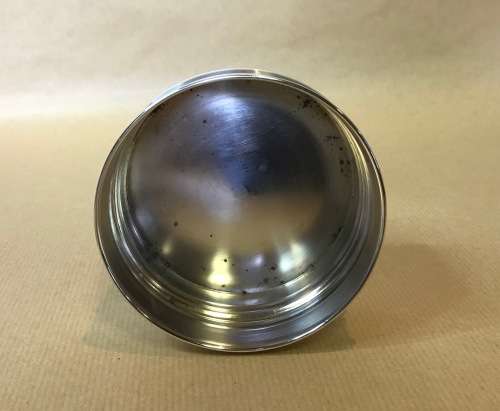 WINE COASTER SILVER PLATED WOODEN INSERT PLAIN with centred RIBBING awesome for your WINE BOTTLE!!!