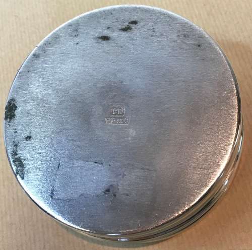 WINE COASTER SILVER PLATED WOODEN INSERT PLAIN with centred RIBBING awesome for your WINE BOTTLE!!!