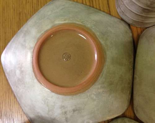 COFFEE DUO`S EXPRESSO CUPS + SAUCERS x 3 of each UNUSUAL SHAPE KOREAN POTTERY?? UNIQUE!!!