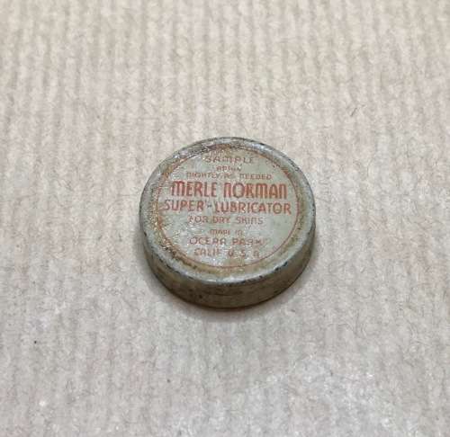 PILL BOXES x 5 MERLE NORMAN SUPER LUBRICATOR SAMPLE TIN VINTAGE CARDBOARD SMALL.