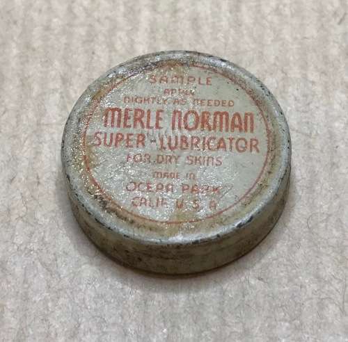 PILL BOXES x 5 MERLE NORMAN SUPER LUBRICATOR SAMPLE TIN VINTAGE CARDBOARD SMALL.