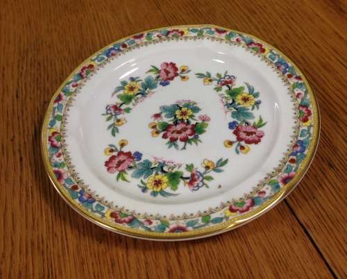 COALPORT MING ROSE ASHTRAY ENGLAND BONE CHINA FLOWERS BEAUTIFUL FLORAL PATTERN CIGARETTE SMOKING.
