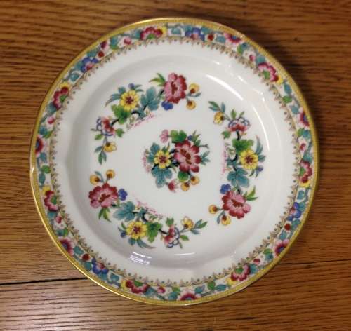 COALPORT MING ROSE ASHTRAY ENGLAND BONE CHINA FLOWERS BEAUTIFUL FLORAL PATTERN CIGARETTE SMOKING.