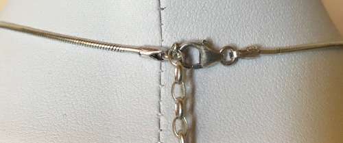 AMORE and BACI STERLING SILVER SNAKE LINK CHAIN ITALY + 10 SWAROVSKI CRYSTAL PAVED BEAD CHARMS GIFT!