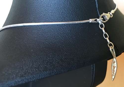 AMORE and BACI STERLING SILVER SNAKE LINK CHAIN ITALY + 10 SWAROVSKI CRYSTAL PAVED BEAD CHARMS GIFT!