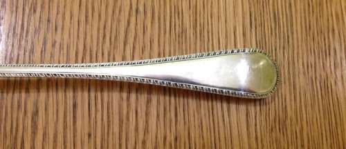 SILVER PLATED SERVING SPOON LONG EPNS HEAVY SIMPLE PATTERN and DESIGN.