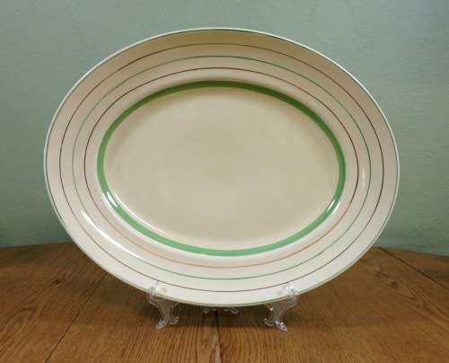 CLARICE CLIFF LARGE OVAL PLATTER 416mm long WILKINSON POTTERY PATTERN 1024 538 ENGLAND!!! ART DECO!!