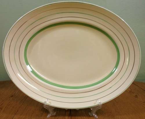 CLARICE CLIFF LARGE OVAL PLATTER 416mm long WILKINSON POTTERY PATTERN 1024 538 ENGLAND!!! ART DECO!!