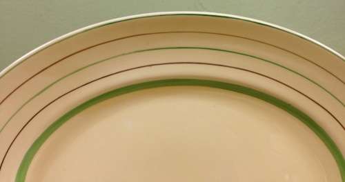 CLARICE CLIFF LARGE OVAL PLATTER 416mm long WILKINSON POTTERY PATTERN 1024 538 ENGLAND!!! ART DECO!!