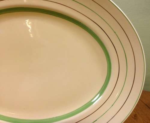 CLARICE CLIFF LARGE OVAL PLATTER 416mm long WILKINSON POTTERY PATTERN 1024 538 ENGLAND!!! ART DECO!!