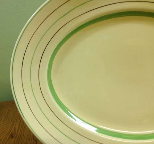CLARICE CLIFF LARGE OVAL PLATTER 416mm long WILKINSON POTTERY PATTERN 1024 538 ENGLAND!!! ART DECO!!