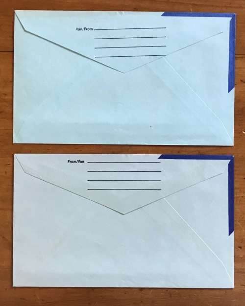BARCLAYS BANK BARCLAYCARD DIVISION REPLY / RETURN ENVELOPES x 2 UNUSED REPUBLIC of SOUTH AFRICA RSA.
