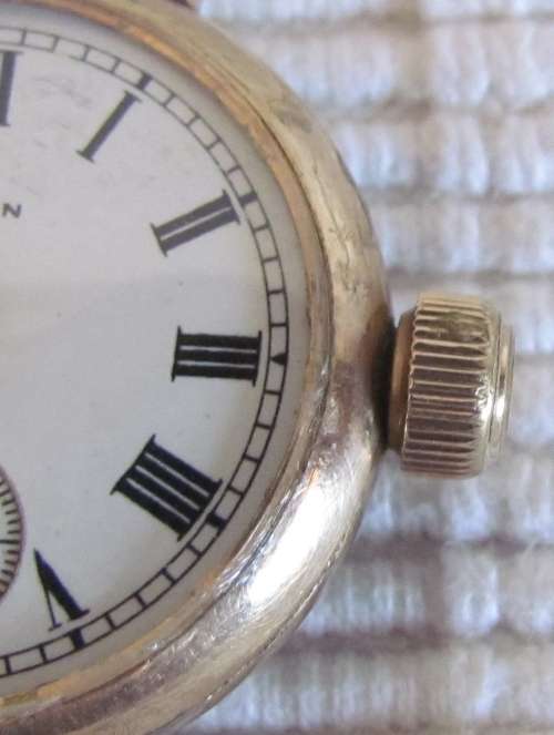 WATCH=ELGIN Half Hunter Case Vintage Wristwatch=1921=3/4 Gold Plated=Serial N 23130888=Keystone Case